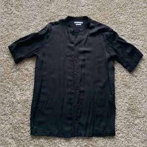 Zara Satin Button-Up Shirt